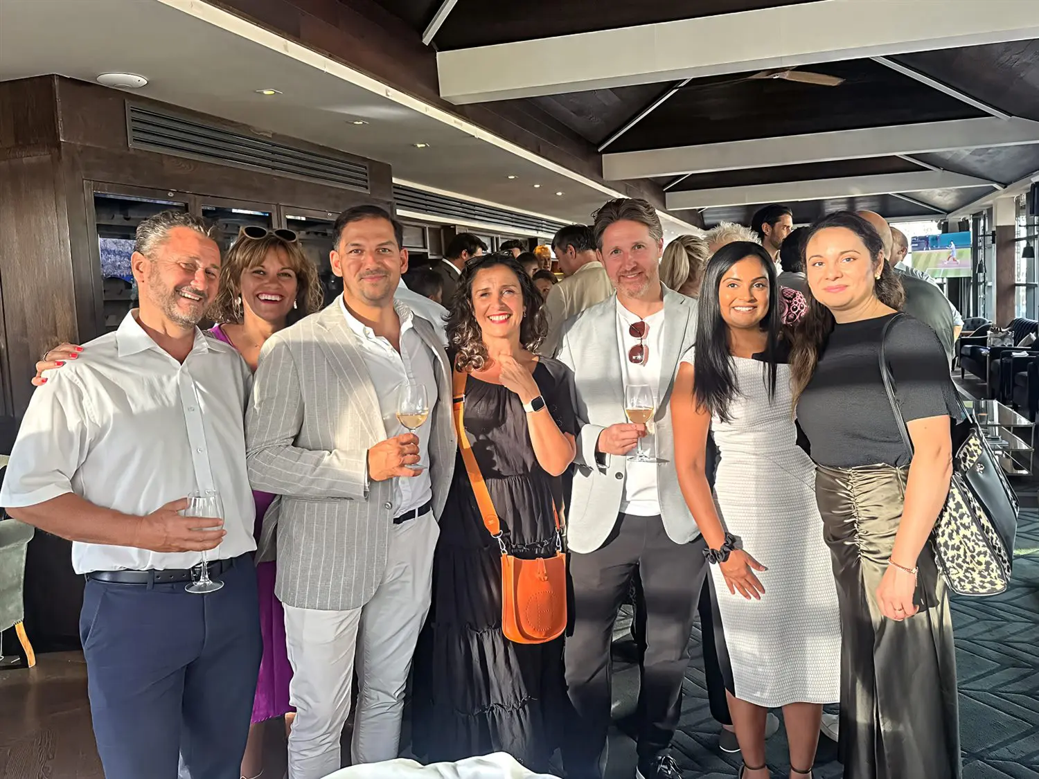 Members gathered together in the club lounge